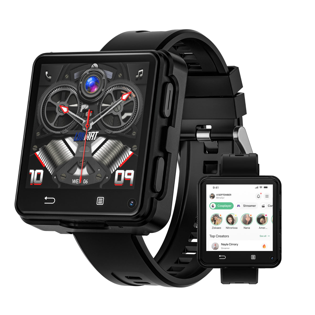 Domar Smartwatch: 5G features, heart rate monitor, Bluetooth calling, fitness tracker with numerous apps (browser/camera), waterproof sports watch for Android and iOS