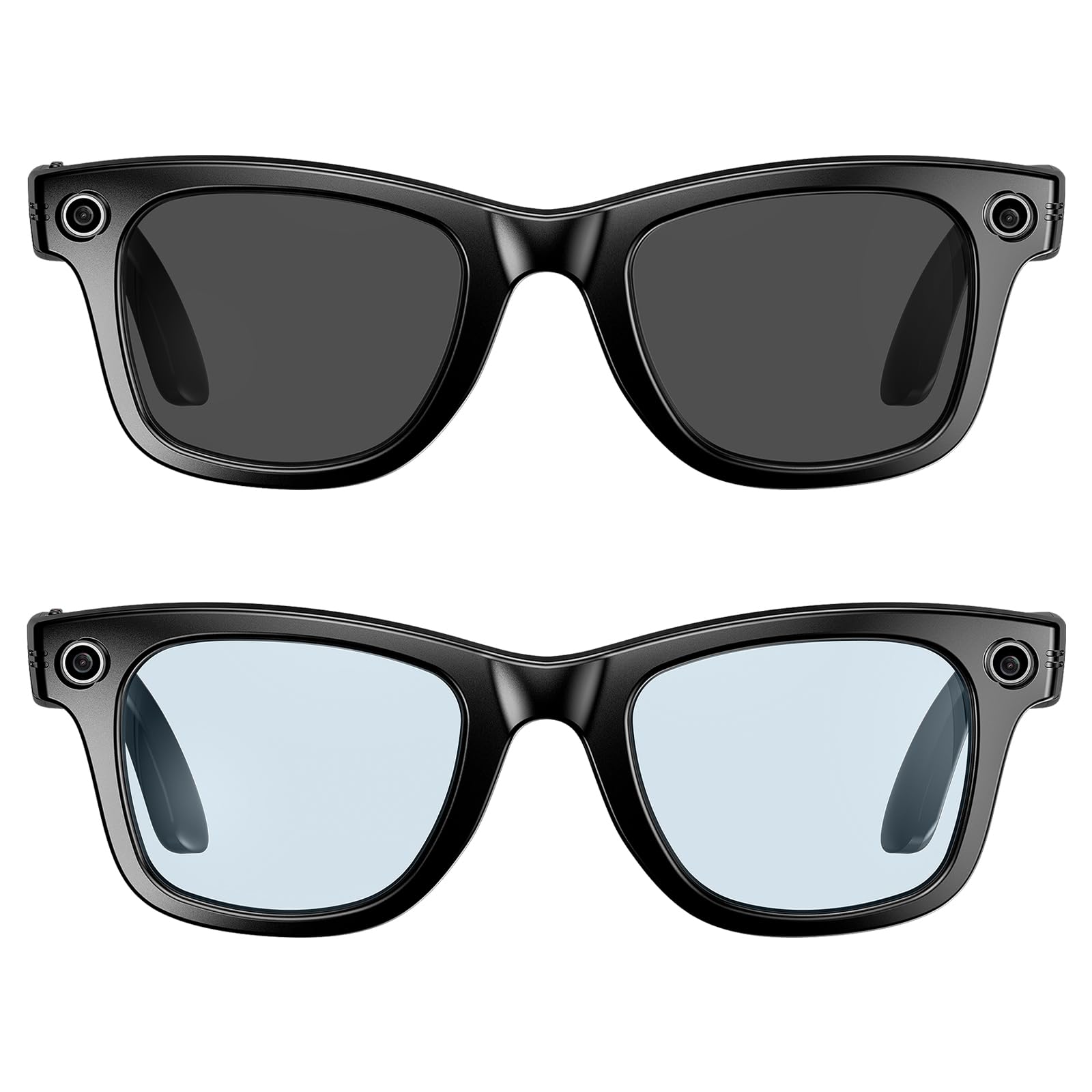 Domars AI Smart Glasses with Camera, 144 Languages Real-Time Translator, 8MP HD Video Recording, Bluetooth 5.4, Voice Assistant, 12H Battery, IP65 Waterproof, Stylish Frame for Men & Women