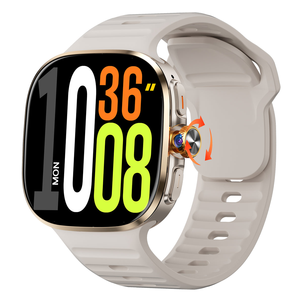 Domars Dual-System Smart Watch with 2.4" AMOLED Bezel-less Display, Rotatable Camera, Android Support, GPS, 2100mAh Ultra-Long Battery, IP67 Waterproof for Men and Women
