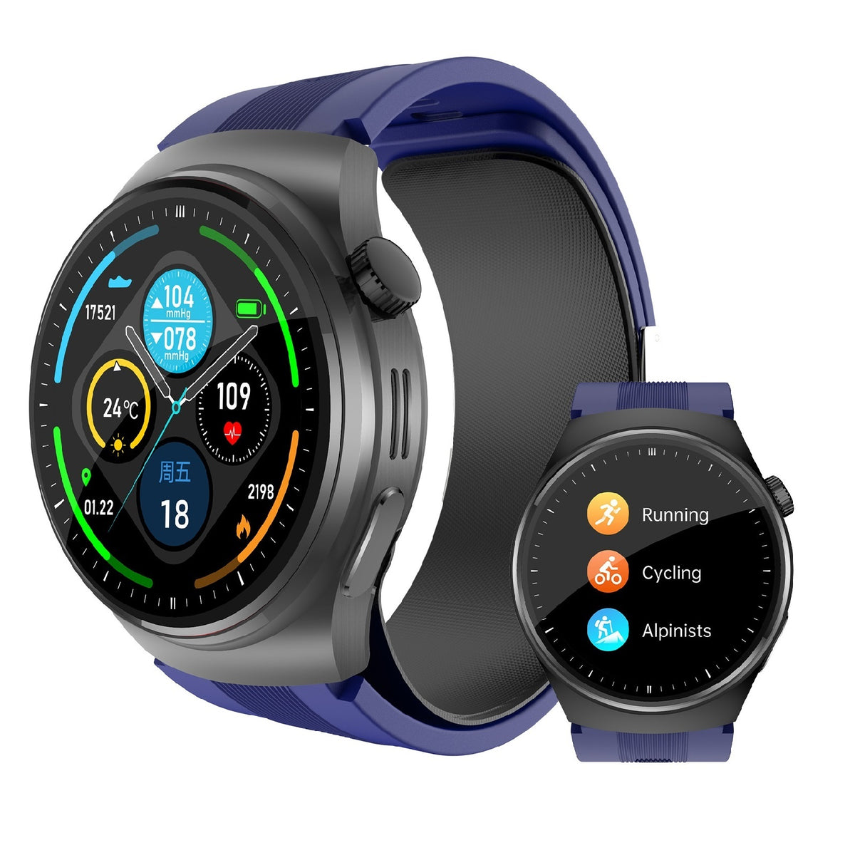 Domars Smart Watch, Fitness Tracker with Bluetooth 5.3, 1.39 Inch Full Touch Screen, Long Battery Life, Multi-Functional Sports Watch for Men Women