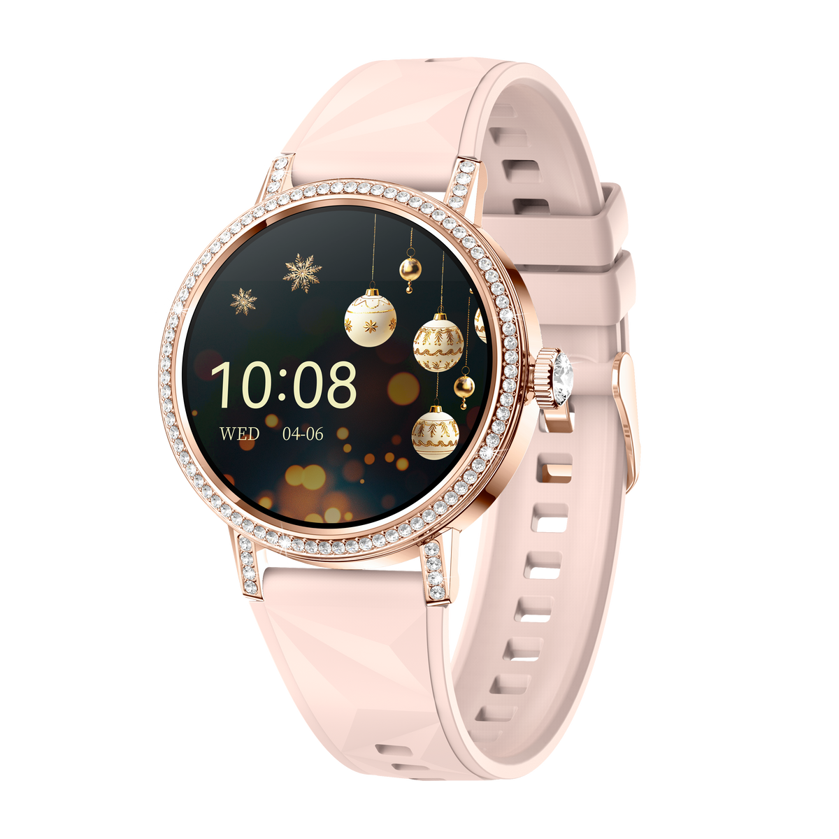 Smart Watch for Women, Diamond Encrusted Fitness Tracker, 1.27" HD Touch Screen IP67 Waterproof Smartwatch Compatible with iOS Android, Multi Sport Modes Long Battery Life Ladies Wrist Watch