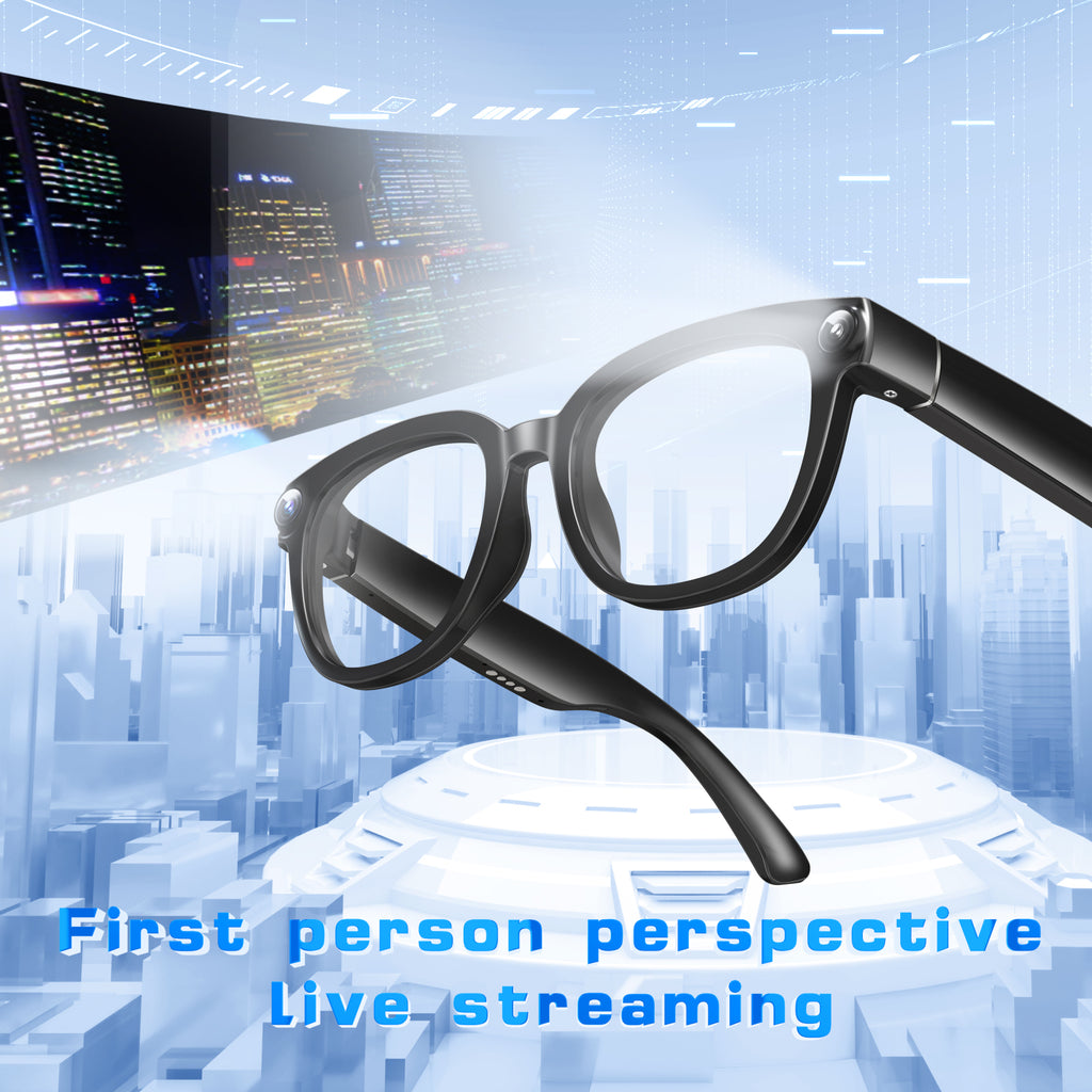 Q1 Smart Glasses 13MP 4K Camera, Bluetooth Audio Glasses, AI Voice Translate, Built-In Photochromic Lens, Hands-Free Call Video Recorder Eyewear