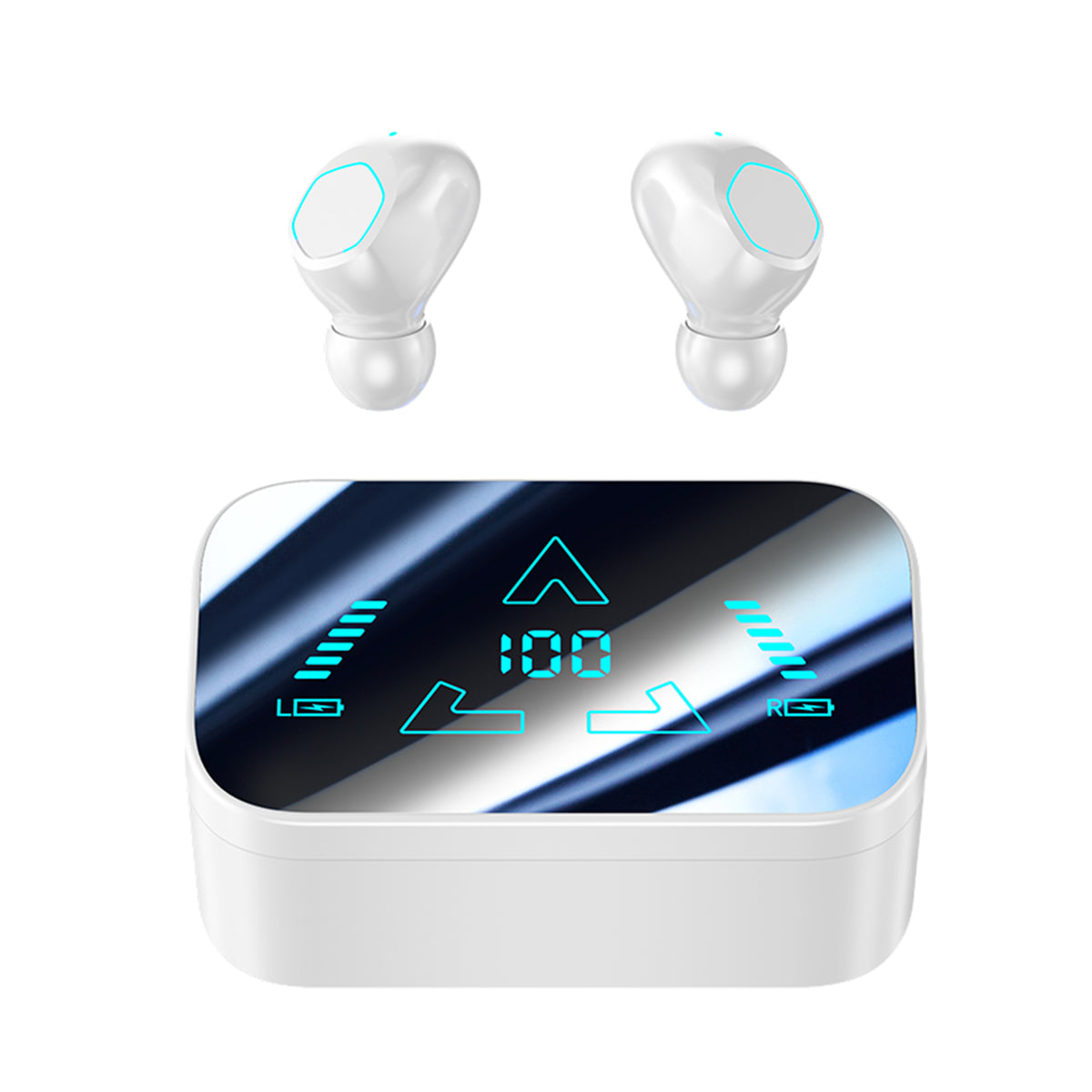 Domars Wireless Earbuds, Ear Phones Wireless Earbuds,20000mAh Power Bank,58H Playback Bluetooth 5.3 Earbuds with ENC Noise Cancelling, Low Latency Gaming Headphones for iPhone Android