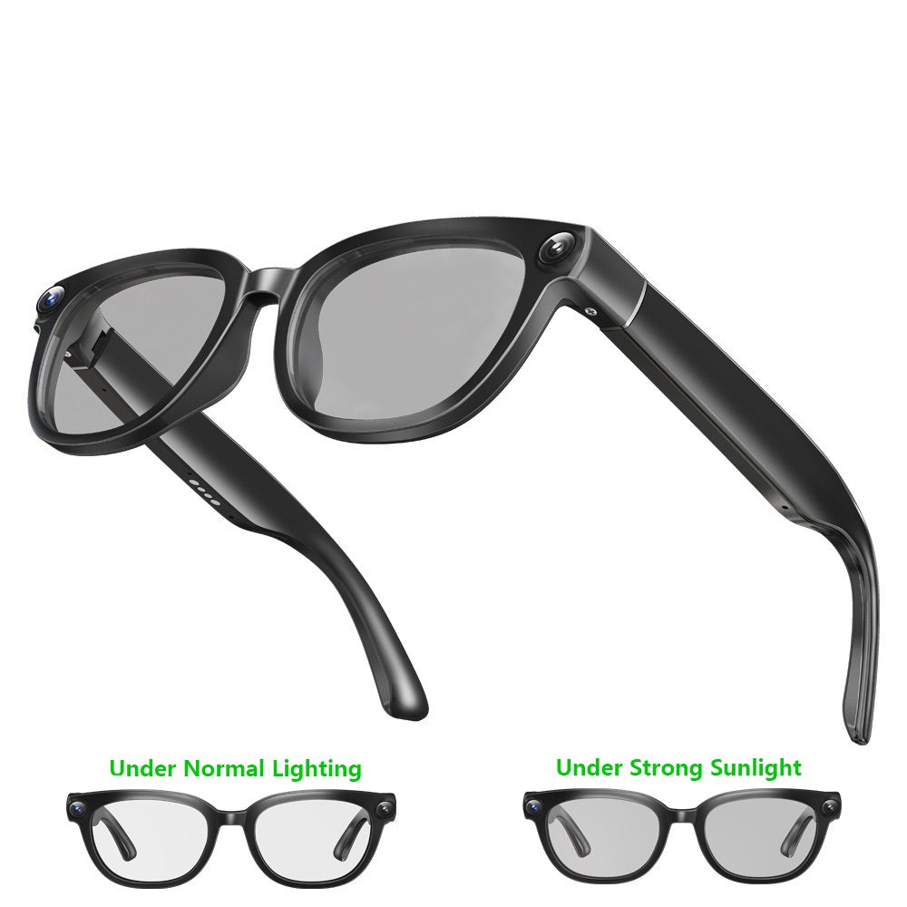 Q1 Smart Glasses 13MP 4K Camera, Bluetooth Audio Glasses, AI Voice Translate, Built-In Photochromic Lens, Hands-Free Call Video Recorder Eyewear