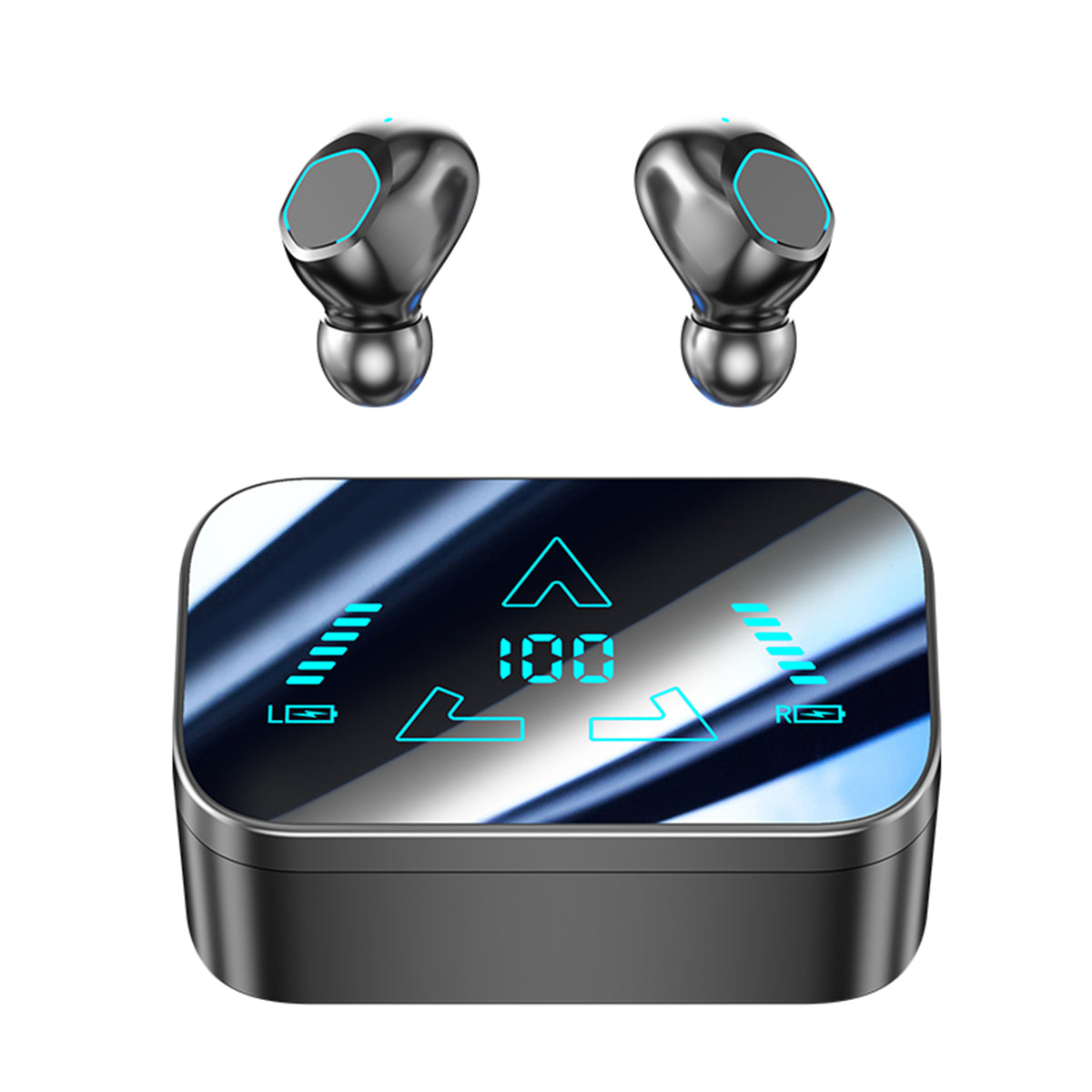 Domars Wireless Earbuds, Ear Phones Wireless Earbuds,20000mAh Power Bank,58H Playback Bluetooth 5.3 Earbuds with ENC Noise Cancelling, Low Latency Gaming Headphones for iPhone Android