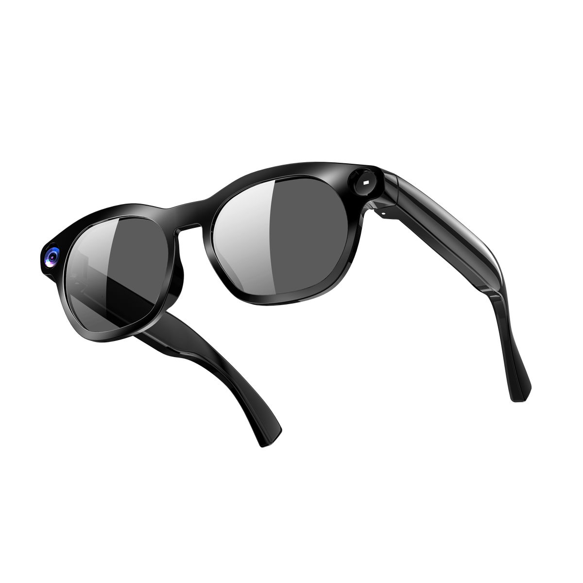 Domars AI Smart Glasses with Photochromic Lens, 8MP 1080P HD Camera for Video Recording, Voice‑Activated AI Assistant, Bluetooth Calling & Music, Portable 2000mAh Magnetic Charging Case for Outdoor Travel Daily Use