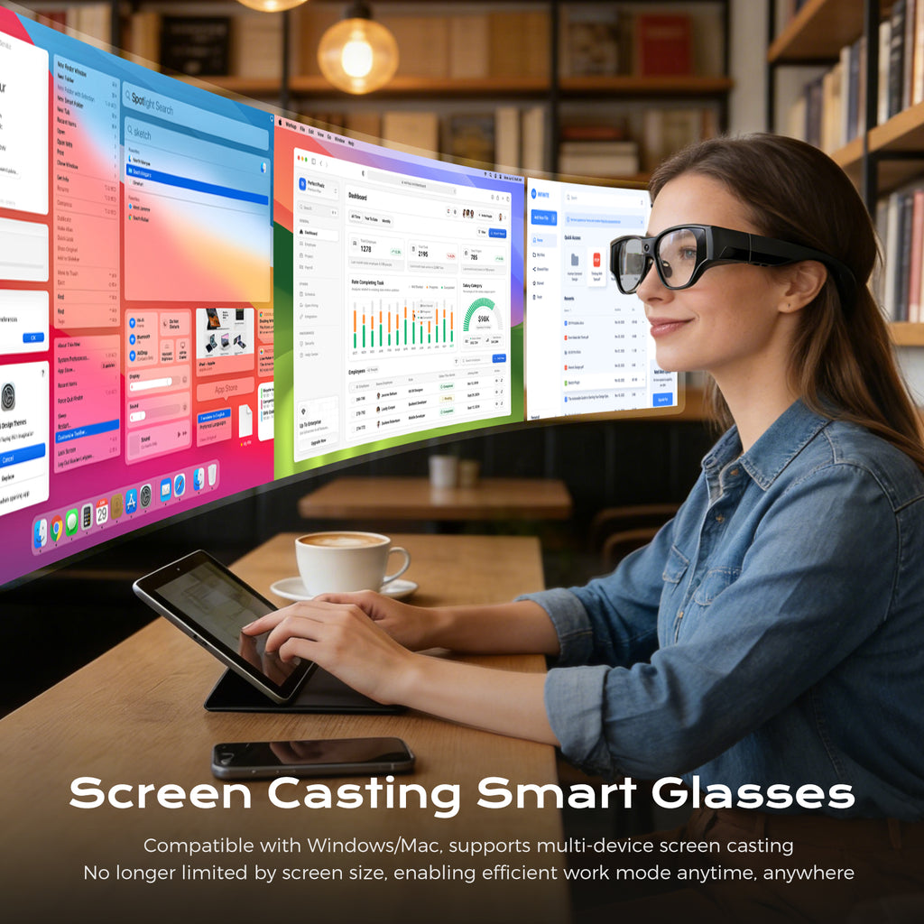 Domar's AI smart glasses feature 8 GB of RAM, 128 GB of storage, Android 14, and a standalone 8-core 4nm processor, making them lightweight smart glasses for hands-free calls and video calls.