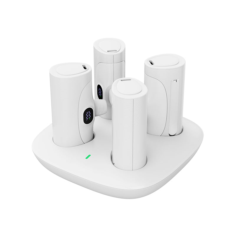 Power Bank 5000mAh,20W PD Fast Charging Portable Charger with Built-in Lightning and USB-C Connector,Foldable Stand,Pocket-Size Mini Battery Pack for iPhone Samsung Android etc