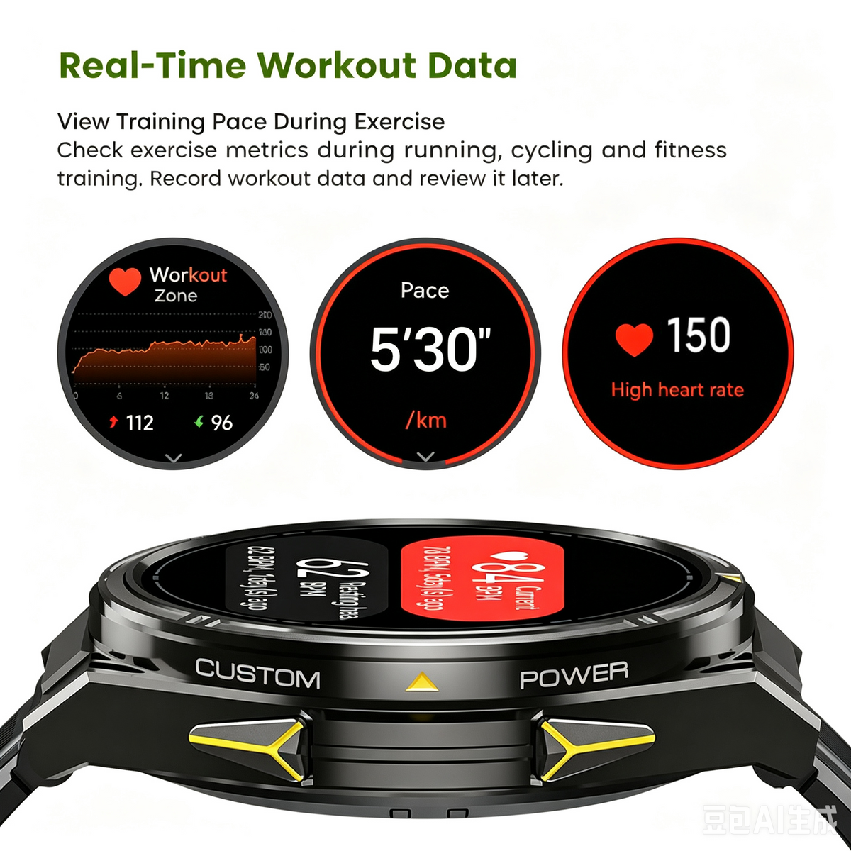 Outdoor GPS Smart Watch, Military Grade Rugged Sports Smartwatch with Dual Band GNSS Offline Map, 5ATM Waterproof, 500mAh Long Battery, Fitness Activity Tracker for Hiking Running Cycling
