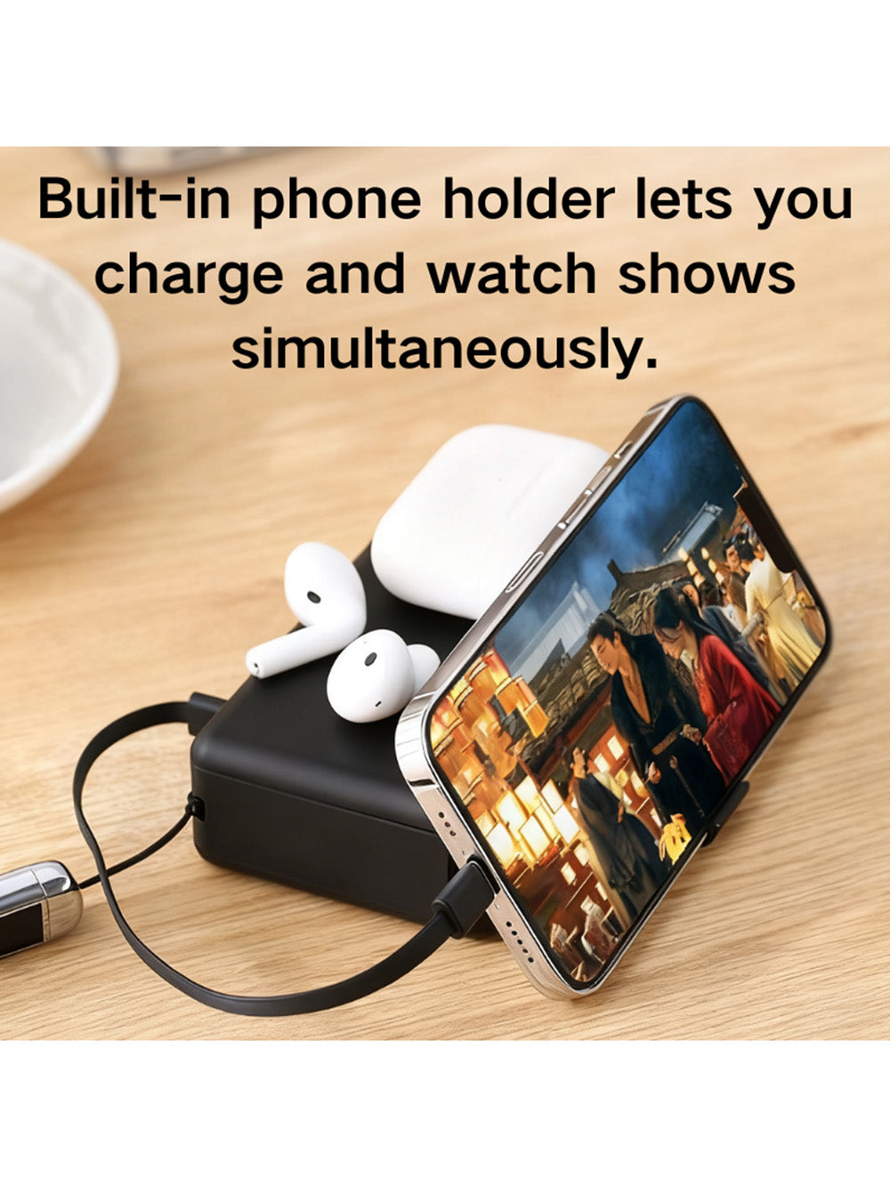 Domars 6-in-1 Charging Plug with 65 W GaN Fast Charging, 20,000 mAh Magnetic Power Bank, Qi 2 25 W Magnetic Wireless Charger, Travel Adapter with EU/UK/AU Plugs, Charging Station for iPhone/iPad/Watch