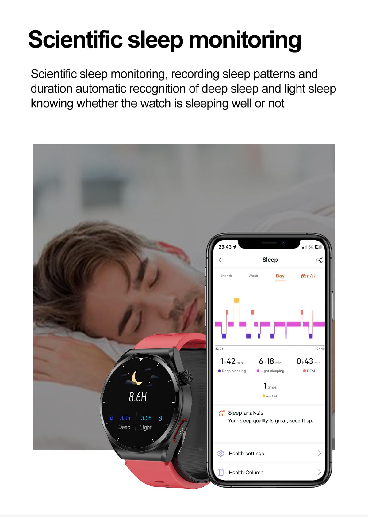 Domars Smart Watch for Men Women, 1.39" Full Touchscreen Bluetooth Call Fitness Tracker with Health Monitoring, Sleep & Activity Tracking, 120+ Sports Modes, IP67 Waterproof Android iOS
