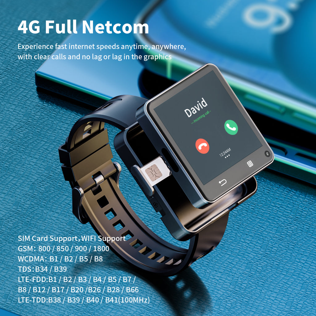 Domar Smartwatch: 5G features, heart rate monitor, Bluetooth calling, fitness tracker with numerous apps (browser/camera), waterproof sports watch for Android and iOS