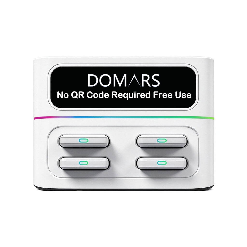 DOMARS Mobile Battery Station 22.5W Fast Charging 8000mAh Modular Stackable Commercial-Grade Shared Charging Station—No QR Code or App Required—Compact Desktop Design for Cafes, Restaurants, Hotels, and Offices