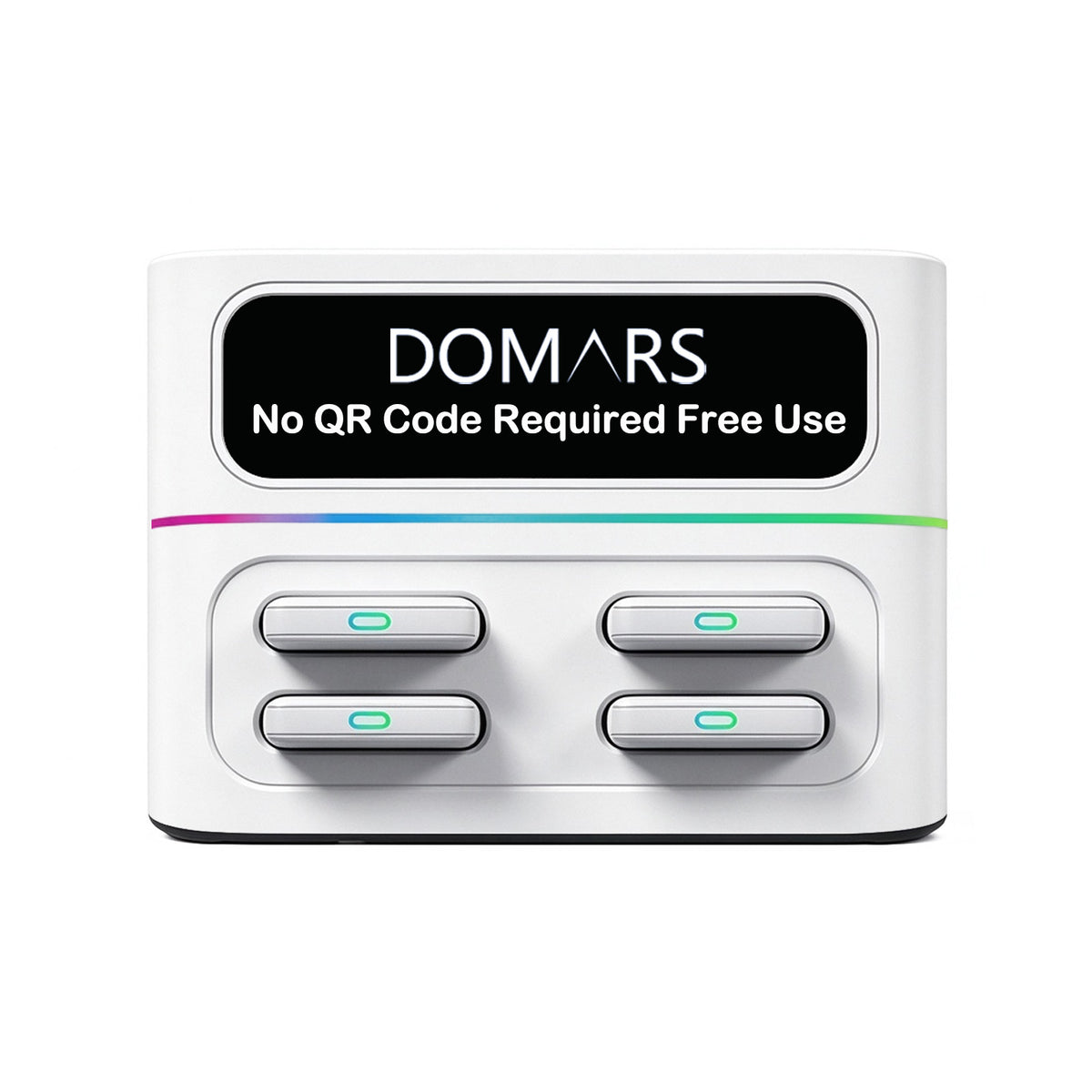 DOMARS Mobile Battery Station 22.5W Fast Charging 8000mAh Modular Stackable Commercial-Grade Shared Charging Station—No QR Code or App Required—Compact Desktop Design for Cafes, Restaurants, Hotels, and Offices