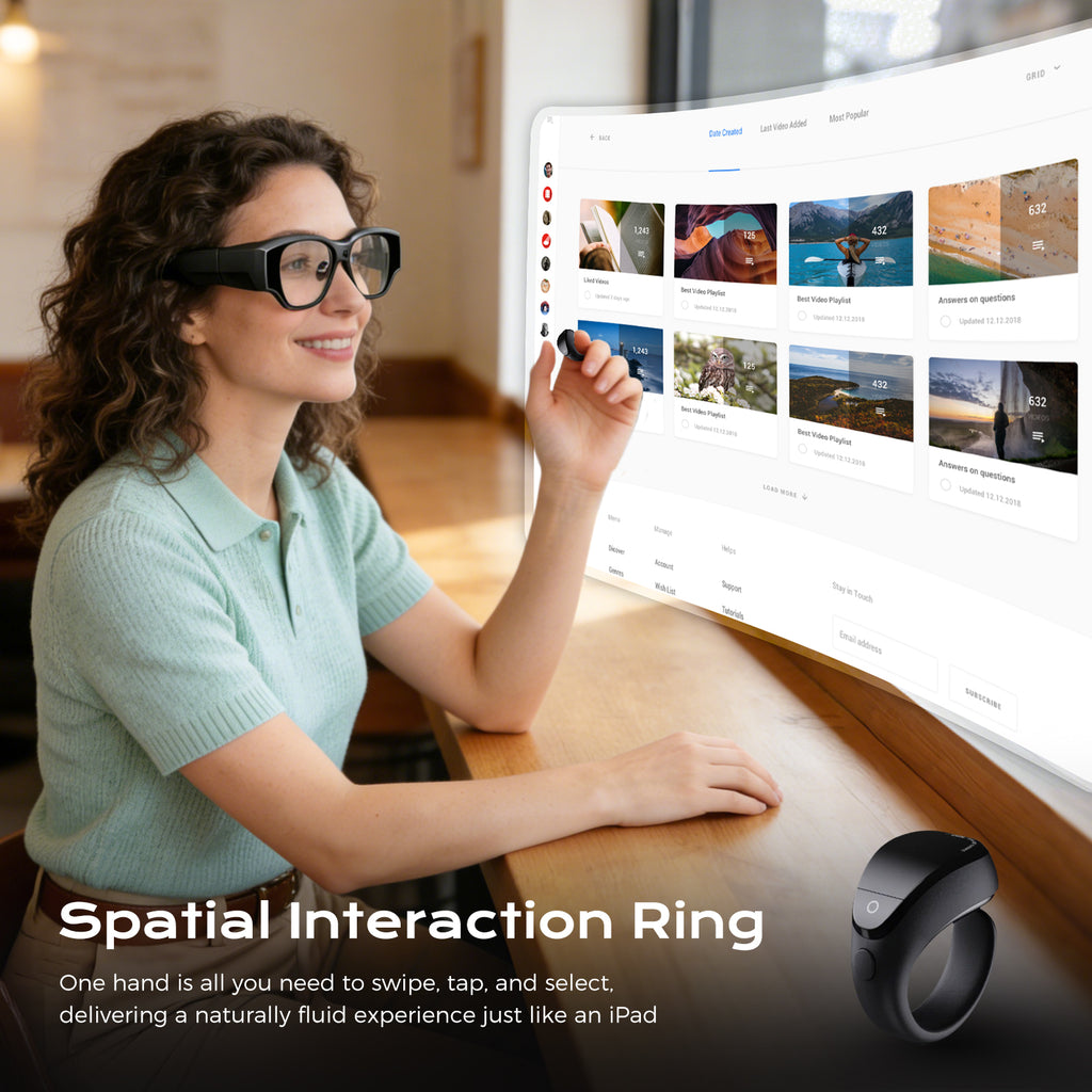 Domar's AI smart glasses feature 8 GB of RAM, 128 GB of storage, Android 14, and a standalone 8-core 4nm processor, making them lightweight smart glasses for hands-free calls and video calls.