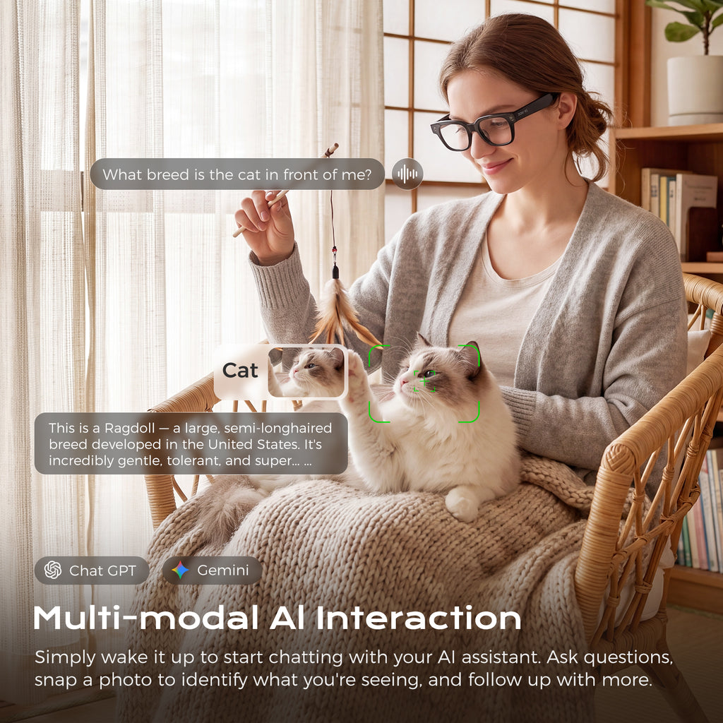 Domars Smart Glasses AI Glasses with AI translation in 145 languages,8-megapixel camera, Bluetooth 5.4,voice assistant, stereo sound and a lightweight design at 40g