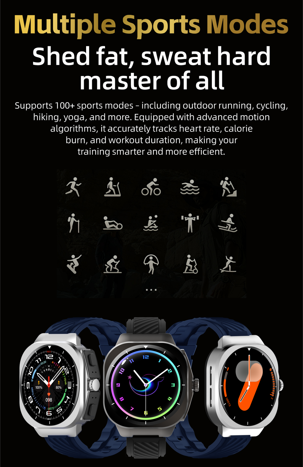 Fitness Smart Watch with Wireless Earbuds, 1.46" Round Screen Outdoor Sports Smartwatch, IP68 Waterproof, Bluetooth Call, 350mAh Large Battery, Custom Watch Faces for Men Women