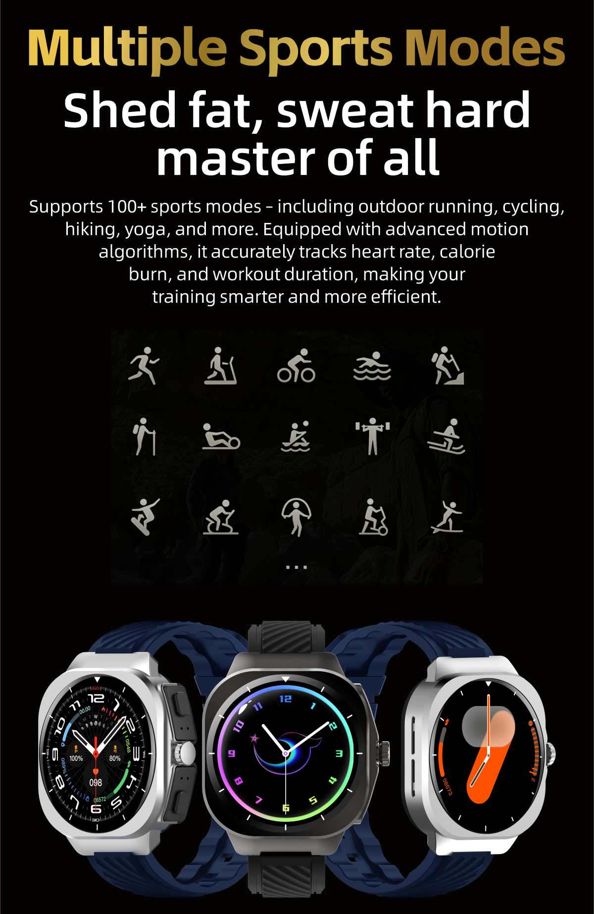 Fitness Smart Watch with Wireless Earbuds, 1.46" Round Screen Outdoor Sports Smartwatch, IP68 Waterproof, Bluetooth Call, 350mAh Large Battery, Custom Watch Faces for Men Women