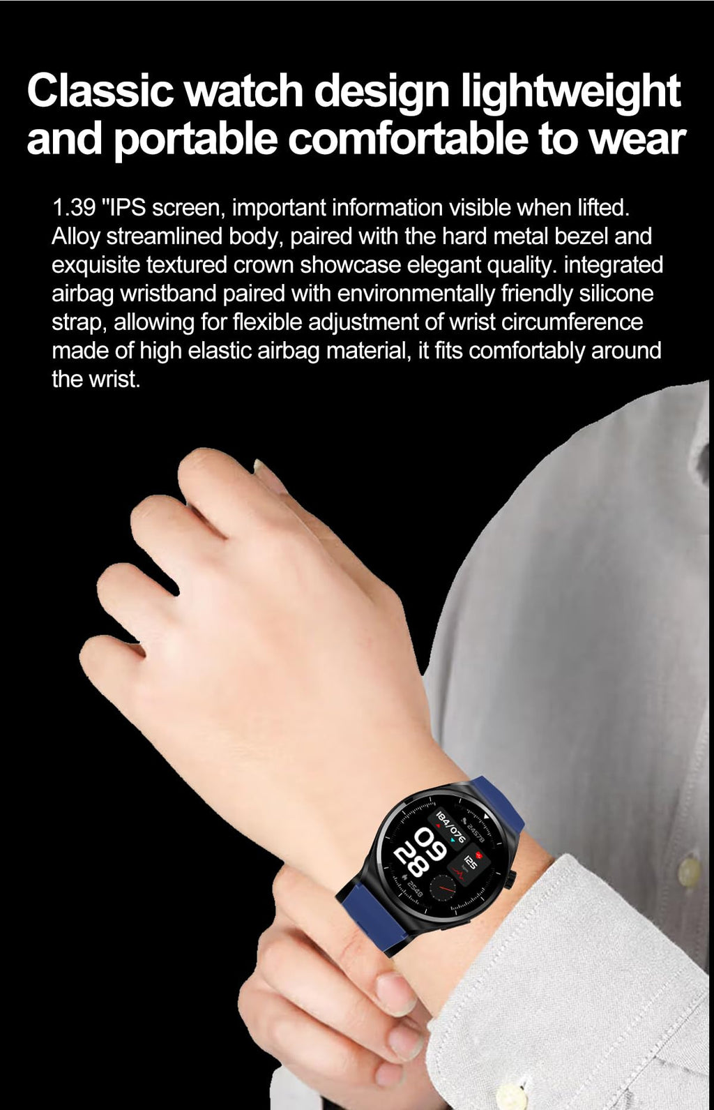 Domars Smart Watch for Men Women, 1.39" Full Touchscreen Bluetooth Call Fitness Tracker with Health Monitoring, Sleep & Activity Tracking, 120+ Sports Modes, IP67 Waterproof Android iOS