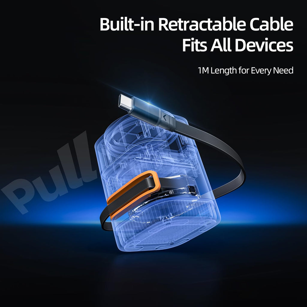 5-in-1 MagSafe Wireless Charging Station | 15W Fast Charger Compatible with iPhone 16-12, Apple Watch, AirPods | Built-in Cable & Night Light | Portable Dock for Home, Office, Travel