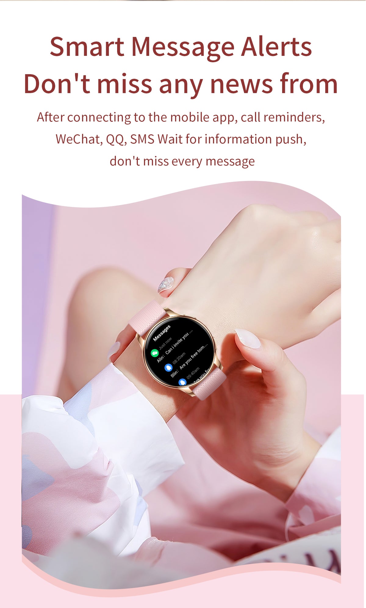 Women Smart Watch with Bluetooth Calling, 1.32" AMOLED Round Screen IP68 Waterproof Fitness Tracker, Multi Sports Modes Activity Watch Compatible with iPhone Android