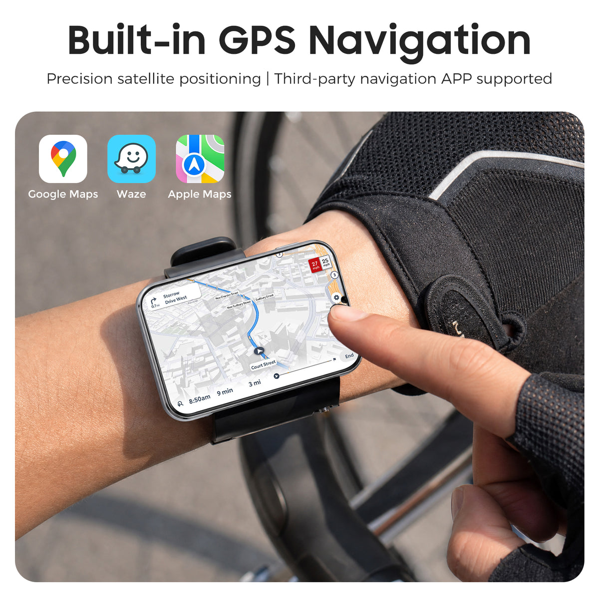 Domars 5G Smartwatch with Calling,2.88″ HD Touchscreen Dual Camera,GPS Navigation,Heart Rate Monitor, 100+ Exercise Modes – Standalone Smart Watch for Men Women