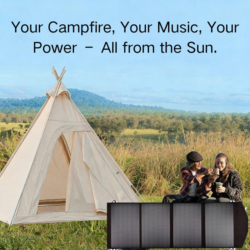 Domars 45W Folding Solar Panel,Portable Solar Charger,Rapid Charging 18W USB/Type-C, Compatible with Phones,Power Plant,Includes 2 Carabiners, Solar Panels