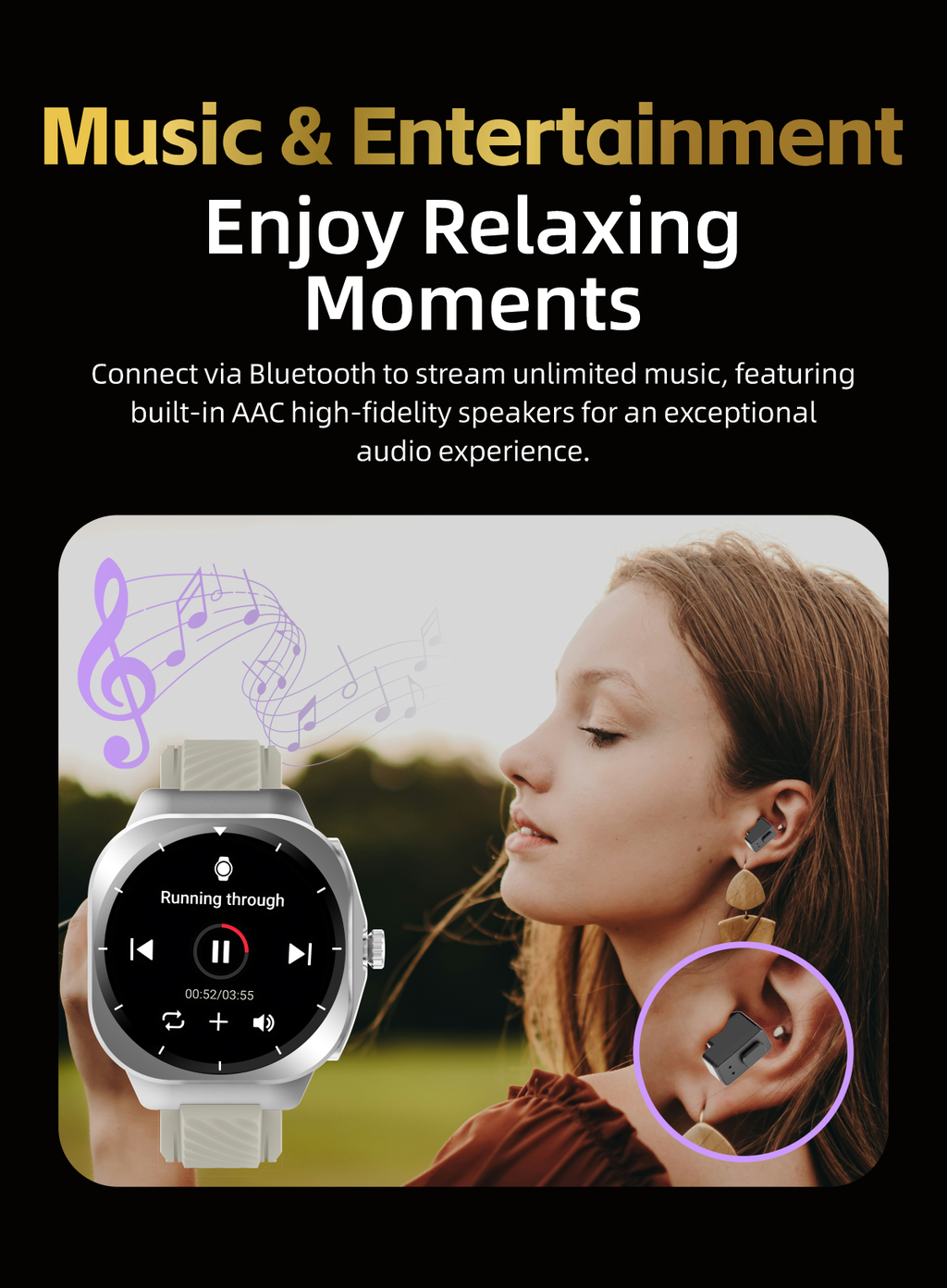 Fitness Smart Watch with Wireless Earbuds, 1.46" Round Screen Outdoor Sports Smartwatch, IP68 Waterproof, Bluetooth Call, 350mAh Large Battery, Custom Watch Faces for Men Women