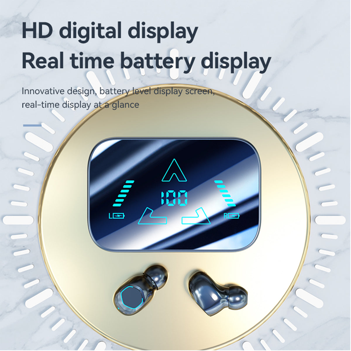 Domars Wireless Earbuds, Ear Phones Wireless Earbuds,20000mAh Power Bank,58H Playback Bluetooth 5.3 Earbuds with ENC Noise Cancelling, Low Latency Gaming Headphones for iPhone Android