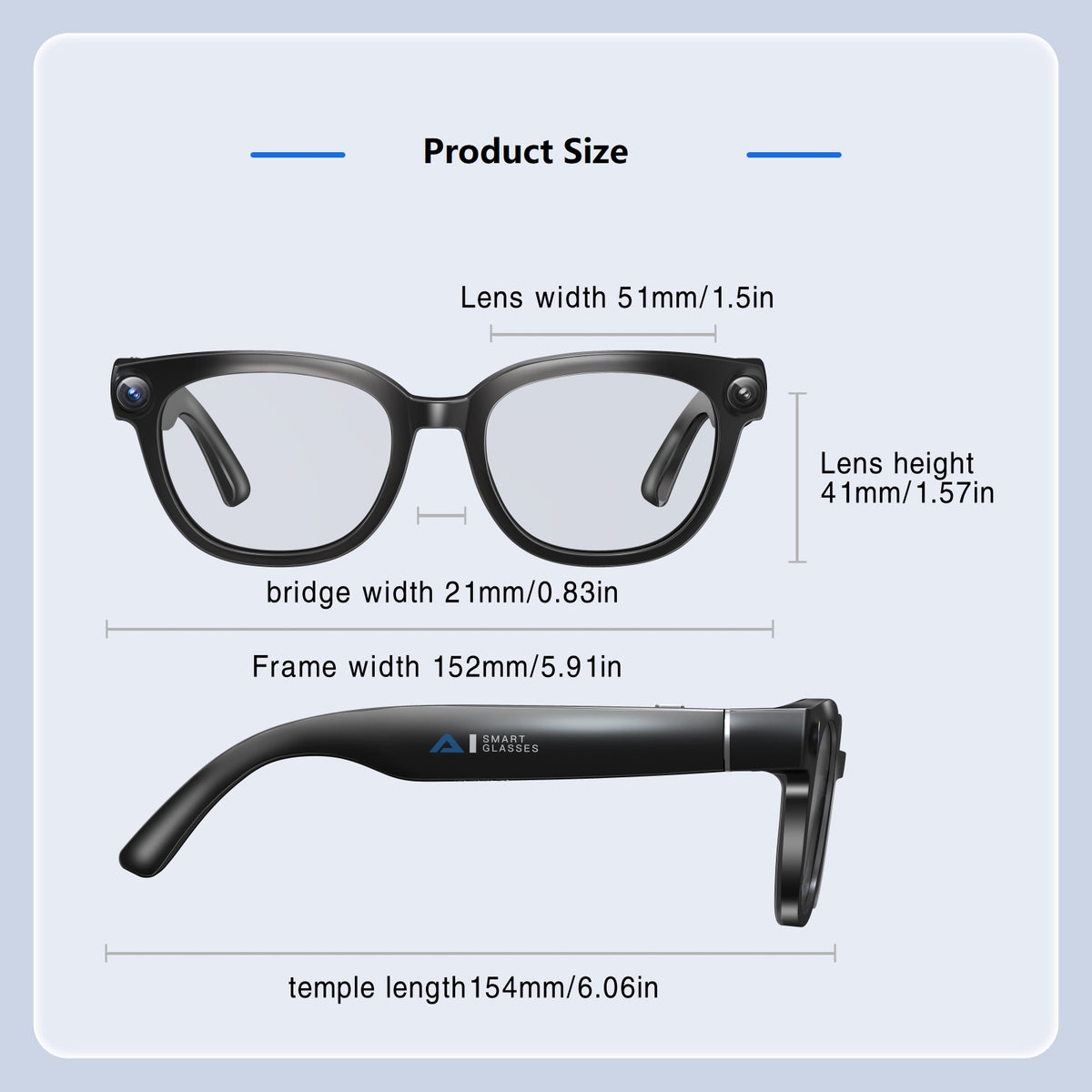 Q1 Smart Glasses 13MP 4K Camera, Bluetooth Audio Glasses, AI Voice Translate, Built-In Photochromic Lens, Hands-Free Call Video Recorder Eyewear