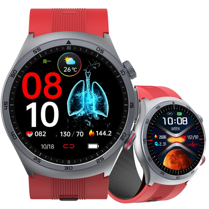 Domars Premium Smartwatch with 1.43" AMOLED Screen, 123 Sports Modes, Advanced Health Trends, 30-Day Battery, Bluetooth Call, NFC, Multi-Language Support