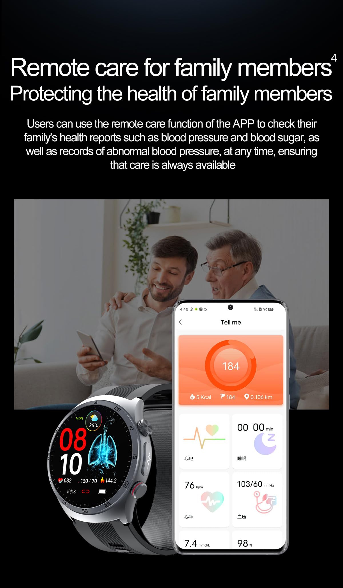 Domars Premium Smartwatch with 1.43" AMOLED Screen, 123 Sports Modes, Advanced Health Trends, 30-Day Battery, Bluetooth Call, NFC, Multi-Language Support