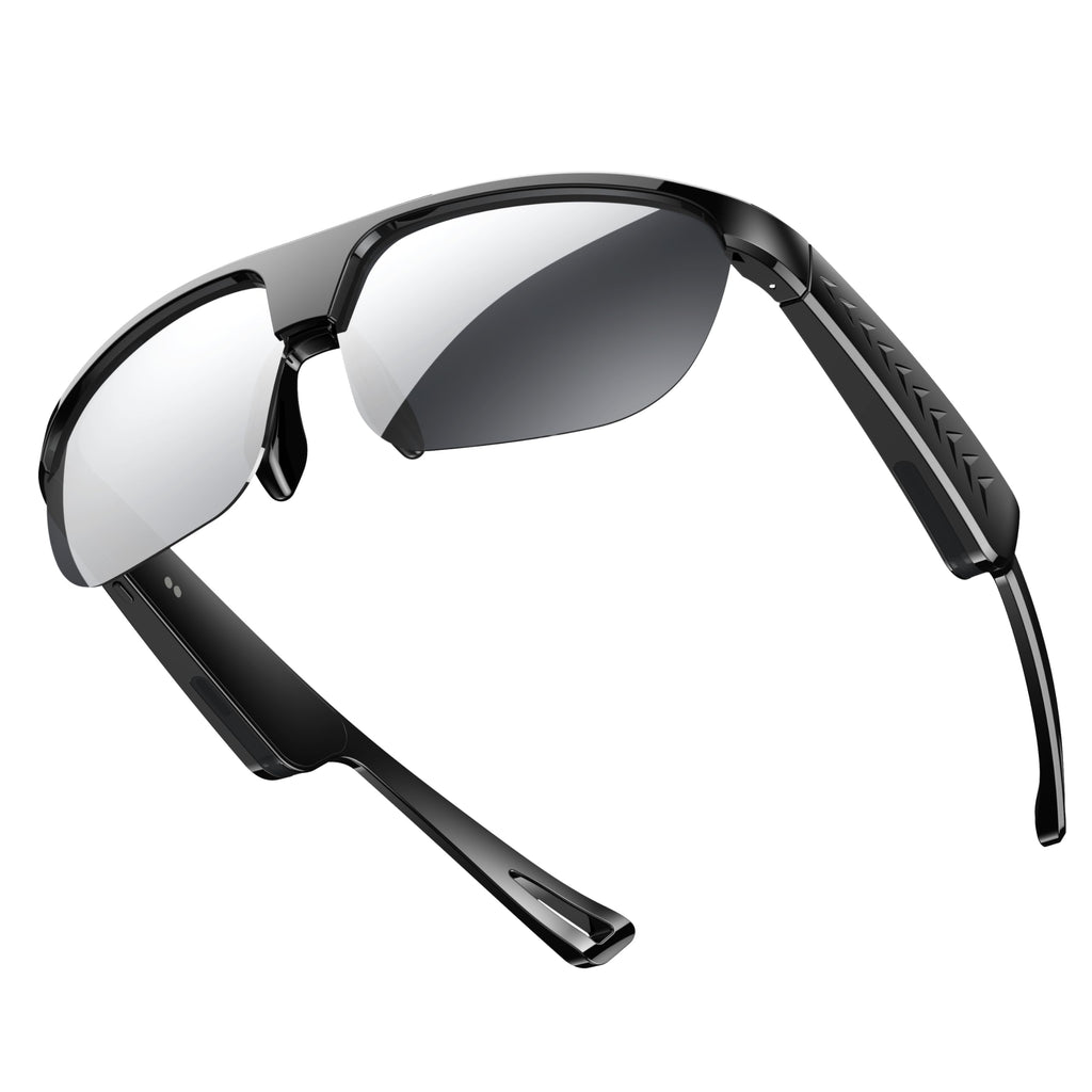 Domars Smart Glasses for Sports, AI Translator with 144 Languages, Bluetooth 5.0 Open-Ear Headphones, ENC Noise Cancelling, 4H Playtime, IPX5 Sweatproof, for Cycling/Running/Travel/Outdoor