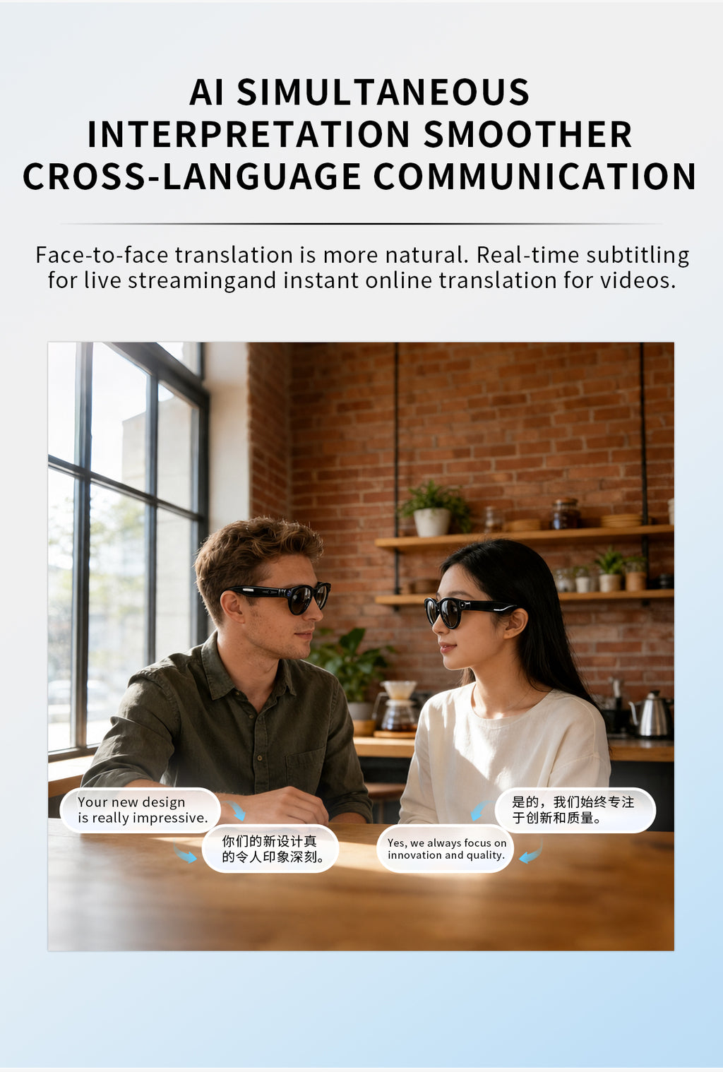 Domars AI Smart Glasses with Photochromic Lens, 8MP 1080P HD Camera for Video Recording, Voice‑Activated AI Assistant, Bluetooth Calling & Music, Portable 2000mAh Magnetic Charging Case for Outdoor Travel Daily Use（副本）