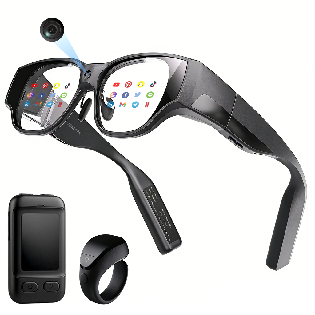 Domar's AI smart glasses feature 8 GB of RAM, 128 GB of storage, Android 14, and a standalone 8-core 4nm processor, making them lightweight smart glasses for hands-free calls and video calls.