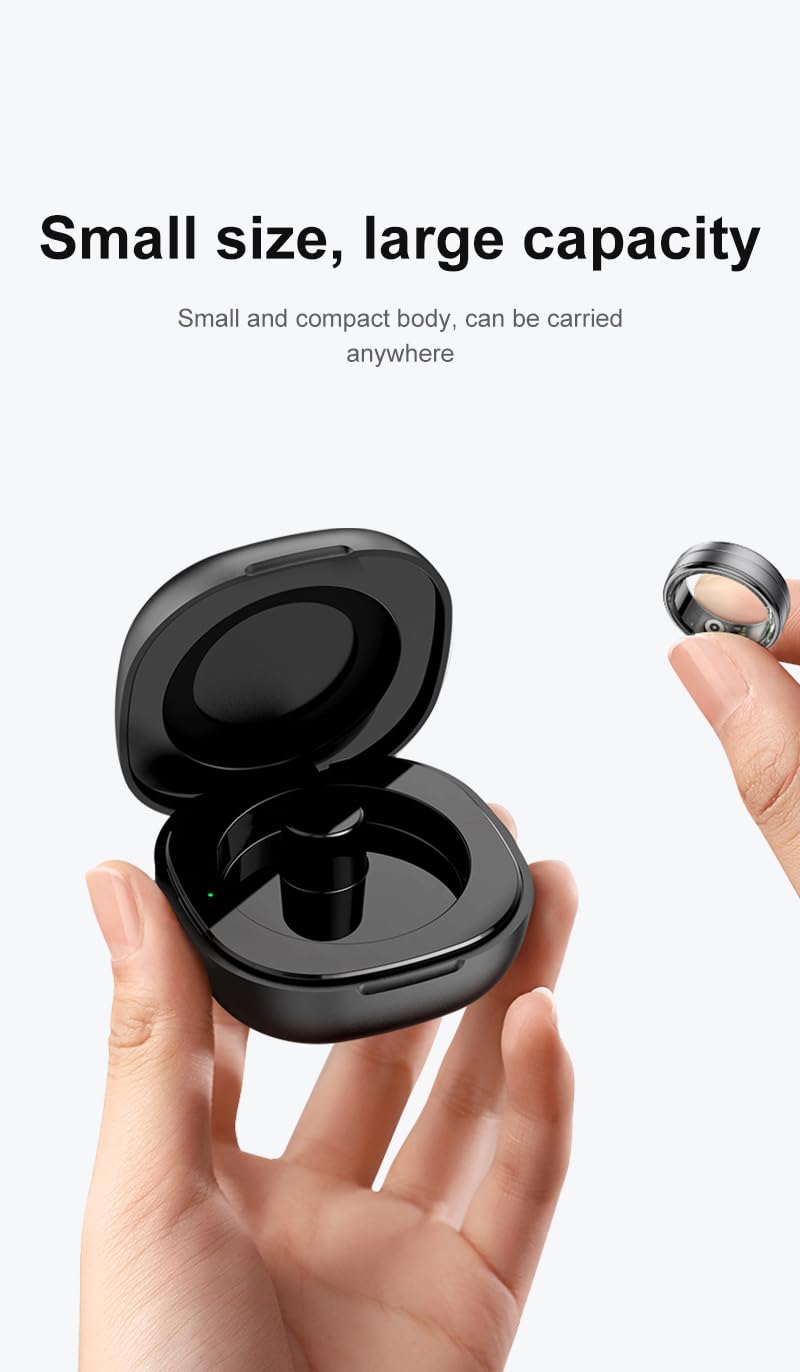 Domars Smart Health Ring for Women & Men - 7-Day Battery, 5ATM Waterproof, No Subscription - Heart Rate/Sleep/Stress/Fitness Tracker, Compatible with Android & iOS