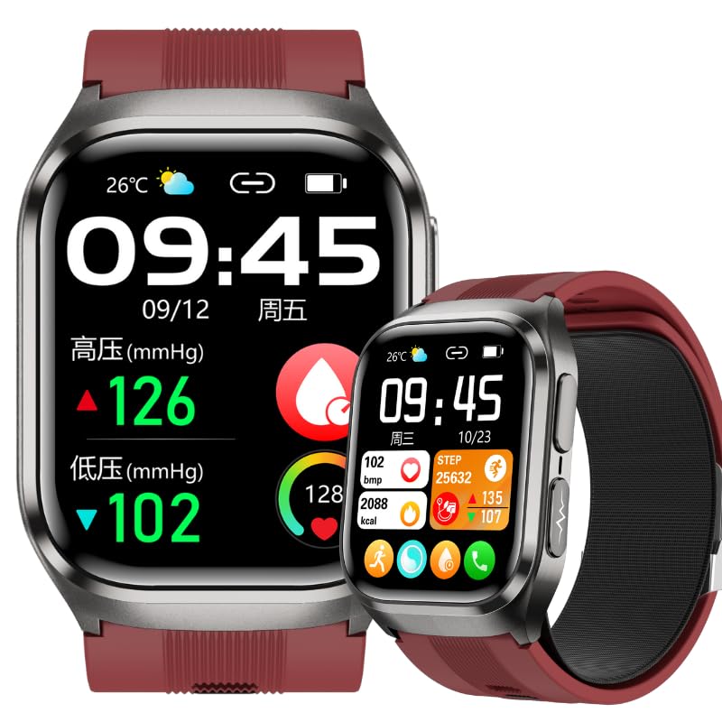 Domars Smartwatch with 2.06" AMOLED Screen, 123 Sports Modes, Advanced Health Trends Tracking, 30-Day Battery, Bluetooth Call, NFC, Multi-Language Support