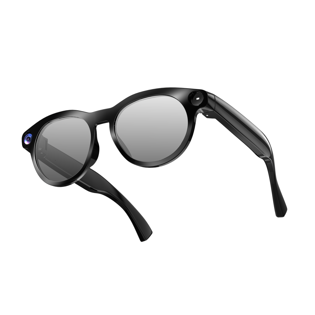 Domars AI Smart Glasses with Photochromic Lens, 8MP 1080P HD Camera for Video Recording, Voice‑Activated AI Assistant, Bluetooth Calling & Music, Portable 2000mAh Magnetic Charging Case for Outdoor Travel Daily Use（副本）