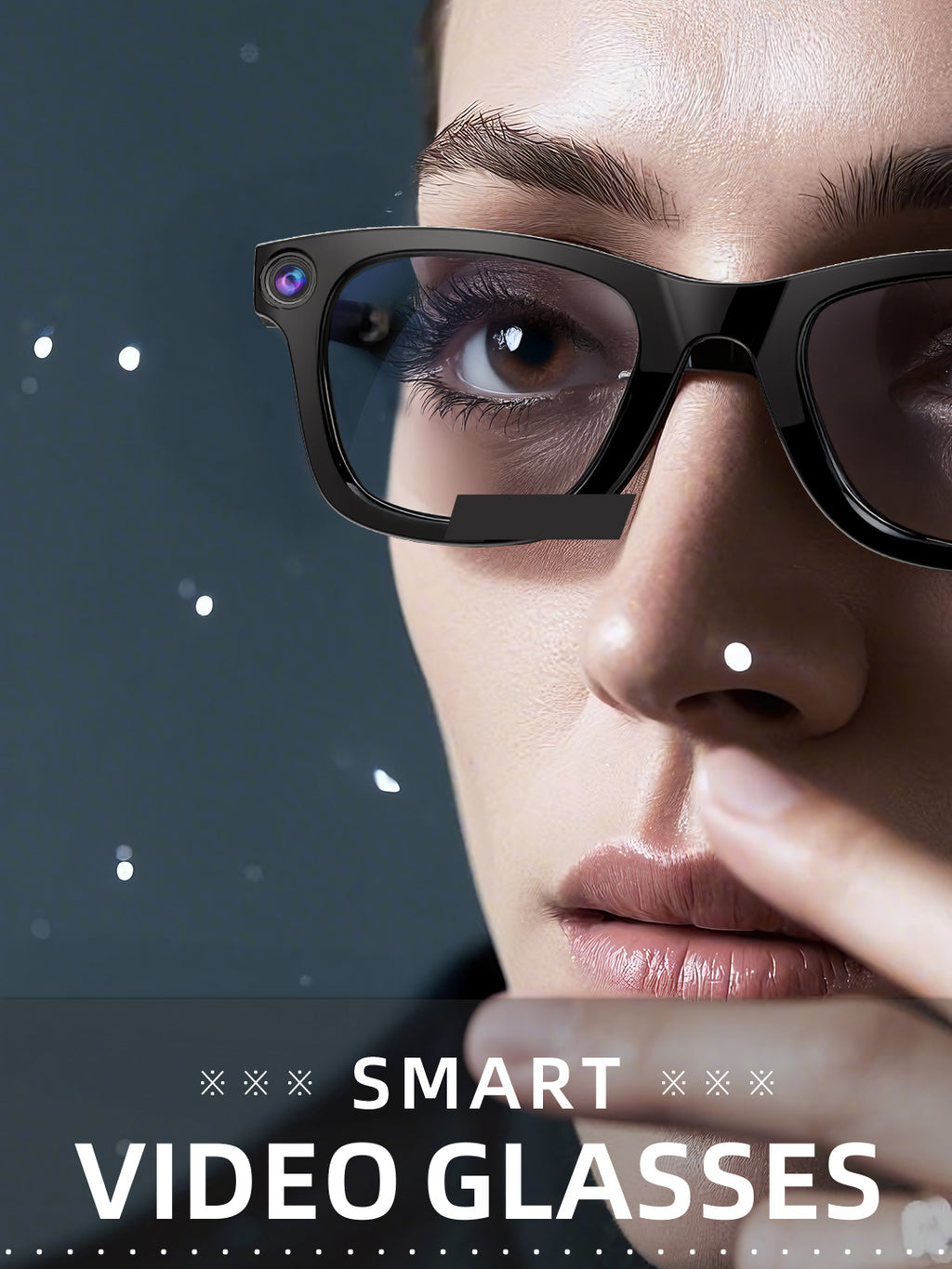 Domars AI Smart Glasses With 20MP HD Camera,Anti-Shake Video Recording,30H Battery Life,WiFi 5/6,32GB Memory,AI Translation & Recognition,Touch Control,Anti-blue Light and Anti-reflection Coating
