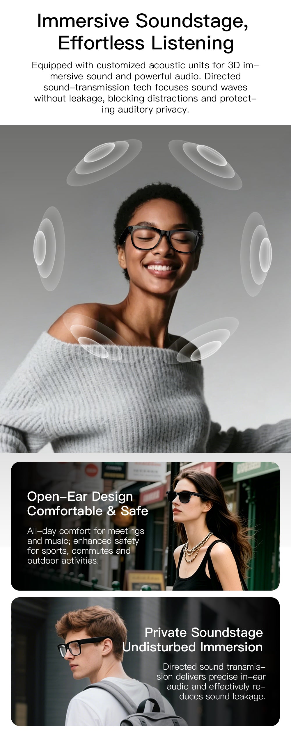 Domars AI Smart Glasses with 20MP Camera,Real-Time Translation 139 Languages,Voice Assistant, Open-Ear Audio,47g Lightweight,Bluetooth Smart Eyewear for Business,Travel,Sports & Daily Use