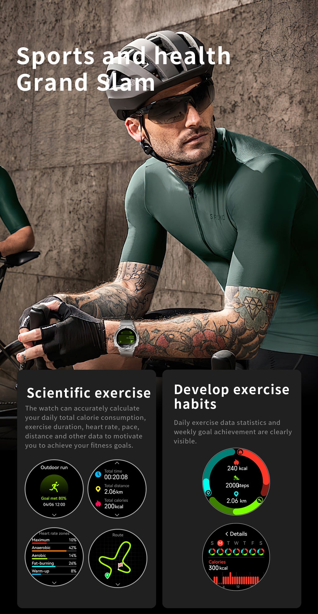 Domars Smart Watch for Men and Women with GPS and Compass,100+ Sports Modes, 30m Waterproof,MIL-STD-810H Durable,1.43" AMOLED Screen,730mAh Battery,For Sports, Adventure,Mountaineering etc