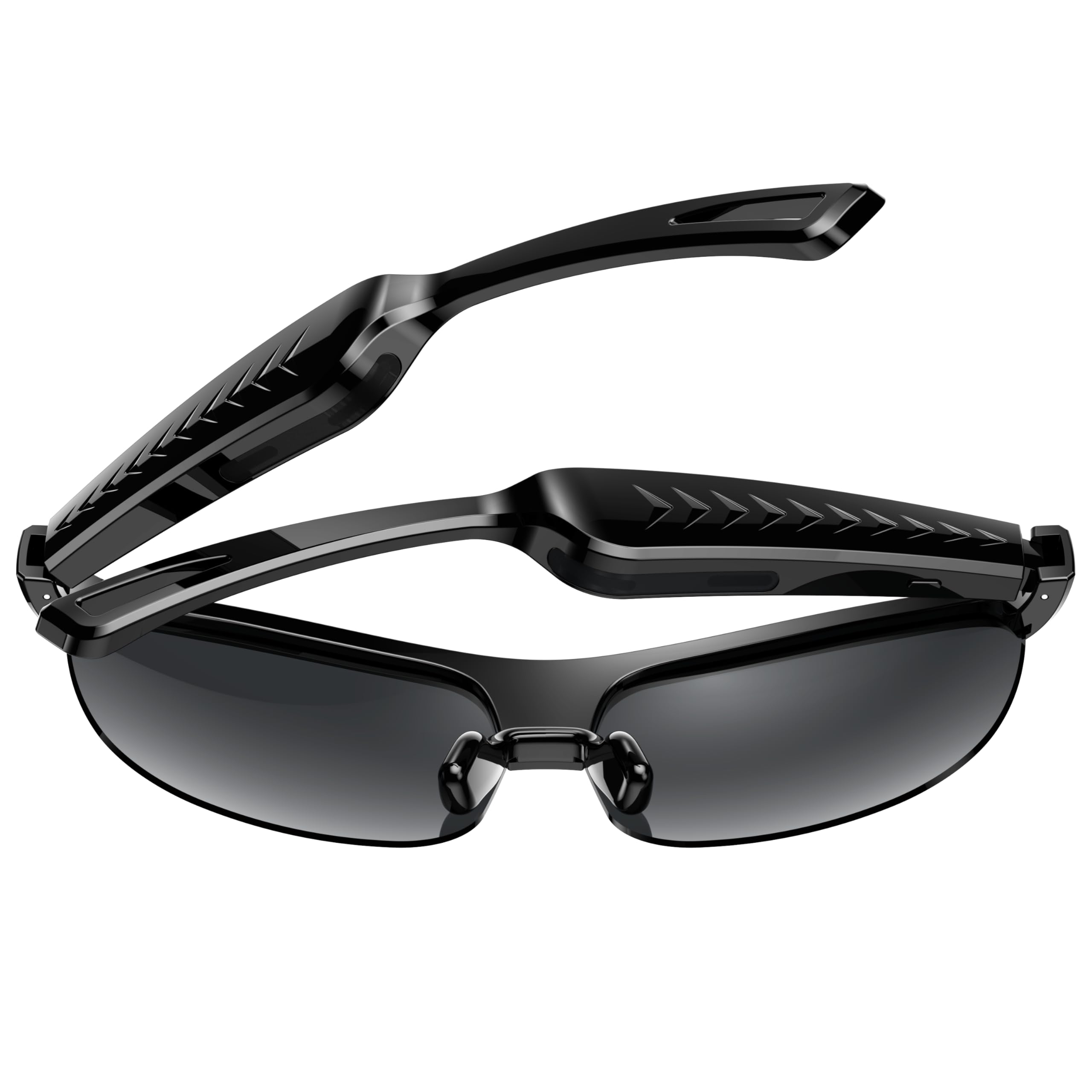 Domars Smart Glasses for Sports, AI Translator with 144 Languages, Bluetooth 5.0 Open-Ear Headphones, ENC Noise Cancelling, 4H Playtime, IPX5 Sweatproof, for Cycling/Running/Travel/Outdoor