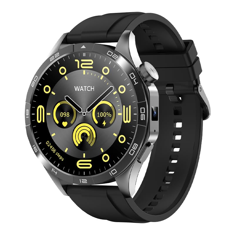 Domars Smart Watch for Men Women - with 8+128GB Extra Storage, 1.43" AMOLED HD Screen, 24/7 Heart Rate/Sleep Fitness, 115+Sports Modes|IP68 Waterproof Compatible with iOS/Android