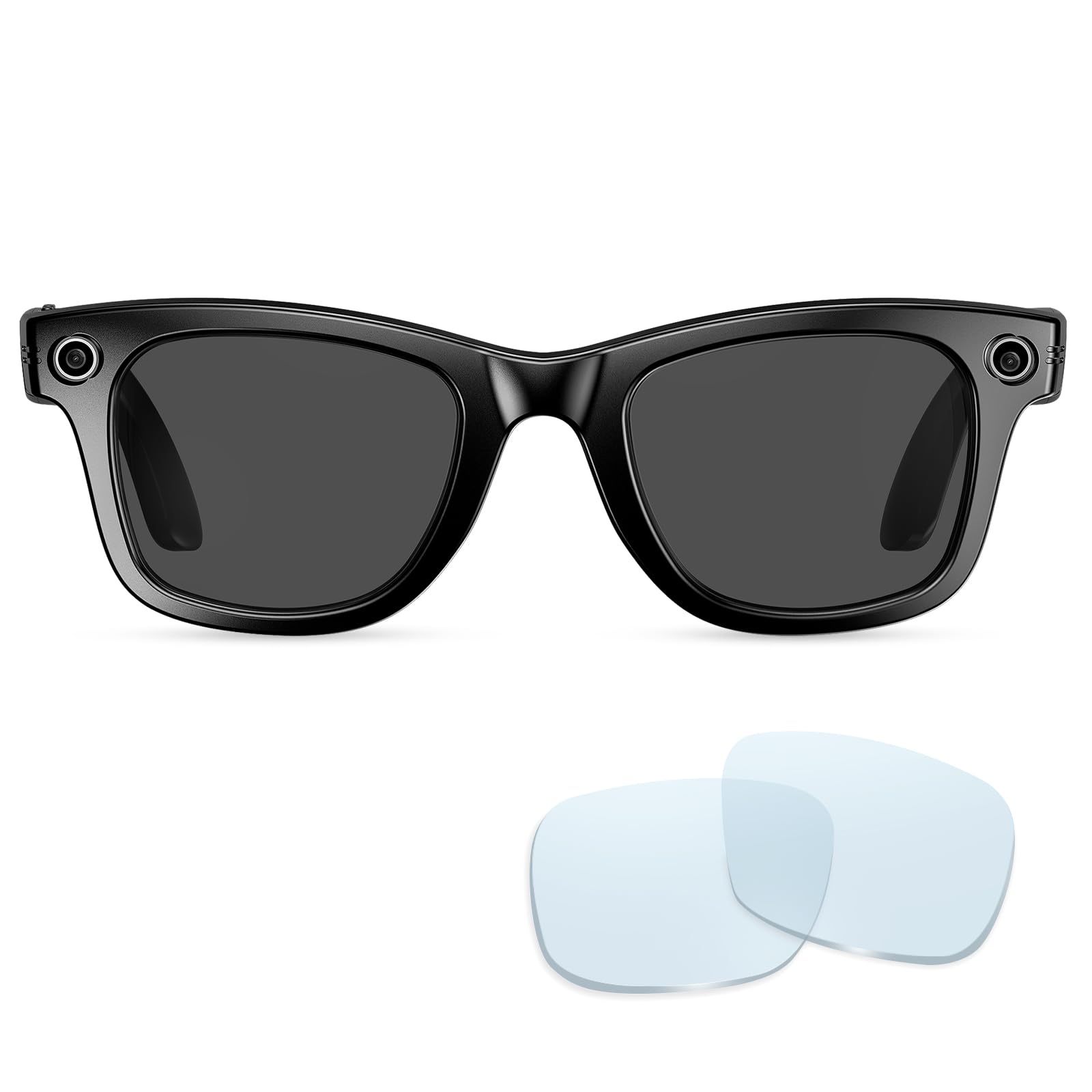 Domars AI Smart Glasses with Camera, 144 Languages Real-Time Translator, 8MP HD Video Recording, Bluetooth 5.4, Voice Assistant, 12H Battery, IP65 Waterproof, Stylish Frame for Men & Women