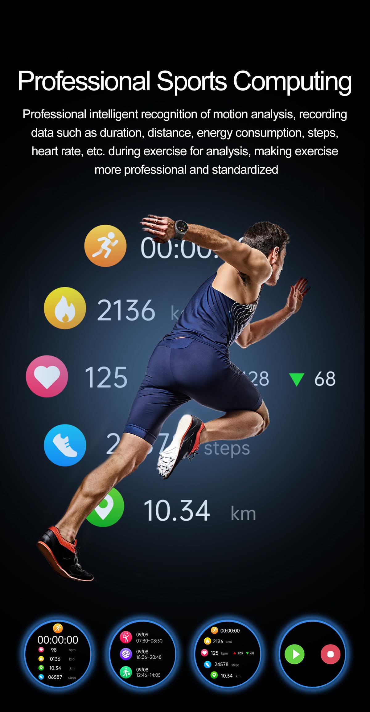 Domars Premium Smartwatch with 1.43" AMOLED Screen, 123 Sports Modes, Advanced Health Trends, 30-Day Battery, Bluetooth Call, NFC, Multi-Language Support