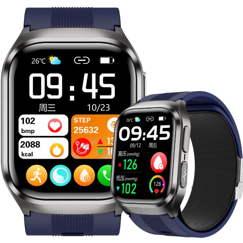 Domars Smartwatch with 2.06" AMOLED Screen, 123 Sports Modes, Advanced Health Trends Tracking, 30-Day Battery, Bluetooth Call, NFC, Multi-Language Support