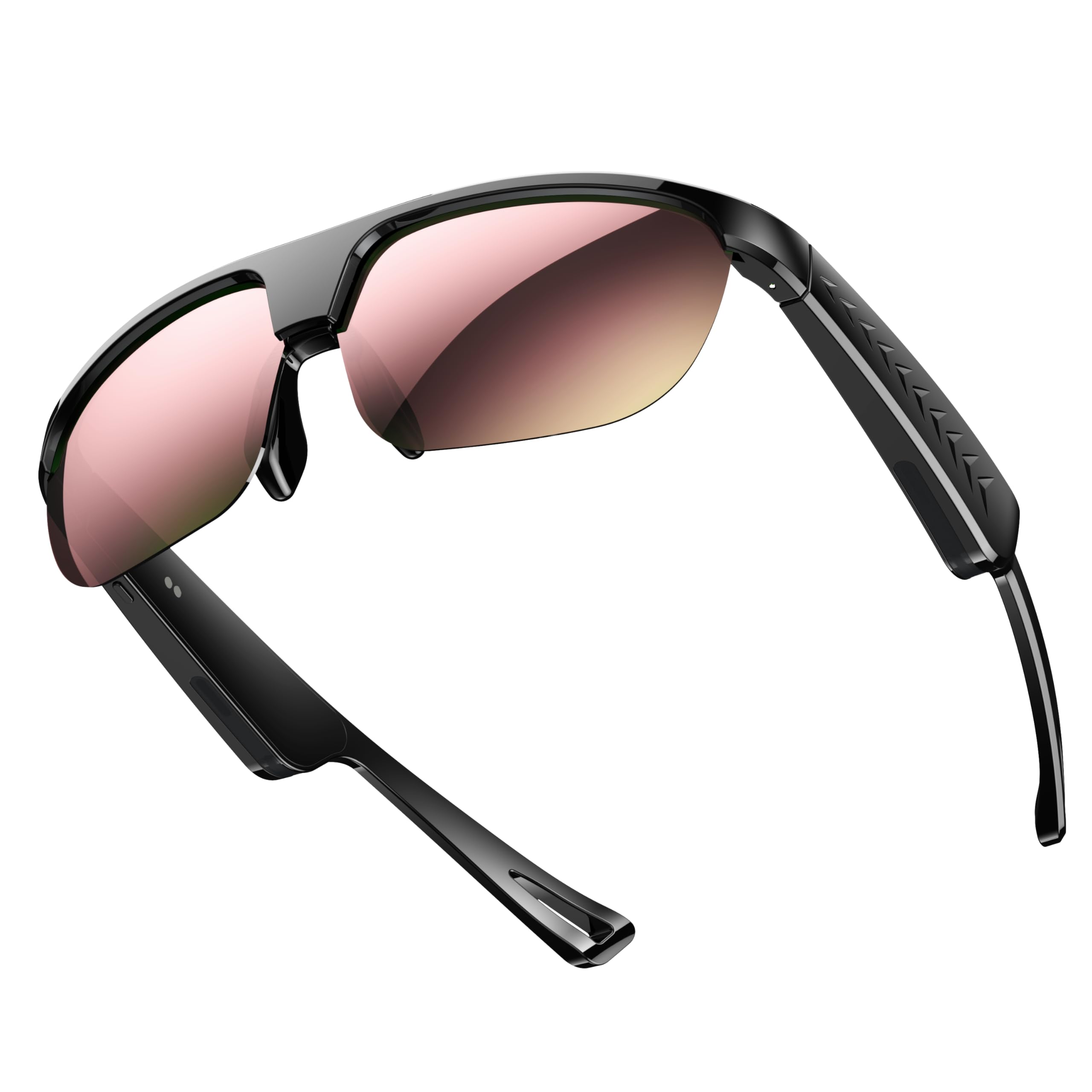 Domars Smart Glasses for Sports, AI Translator with 144 Languages, Bluetooth 5.0 Open-Ear Headphones, ENC Noise Cancelling, 4H Playtime, IPX5 Sweatproof, for Cycling/Running/Travel/Outdoor