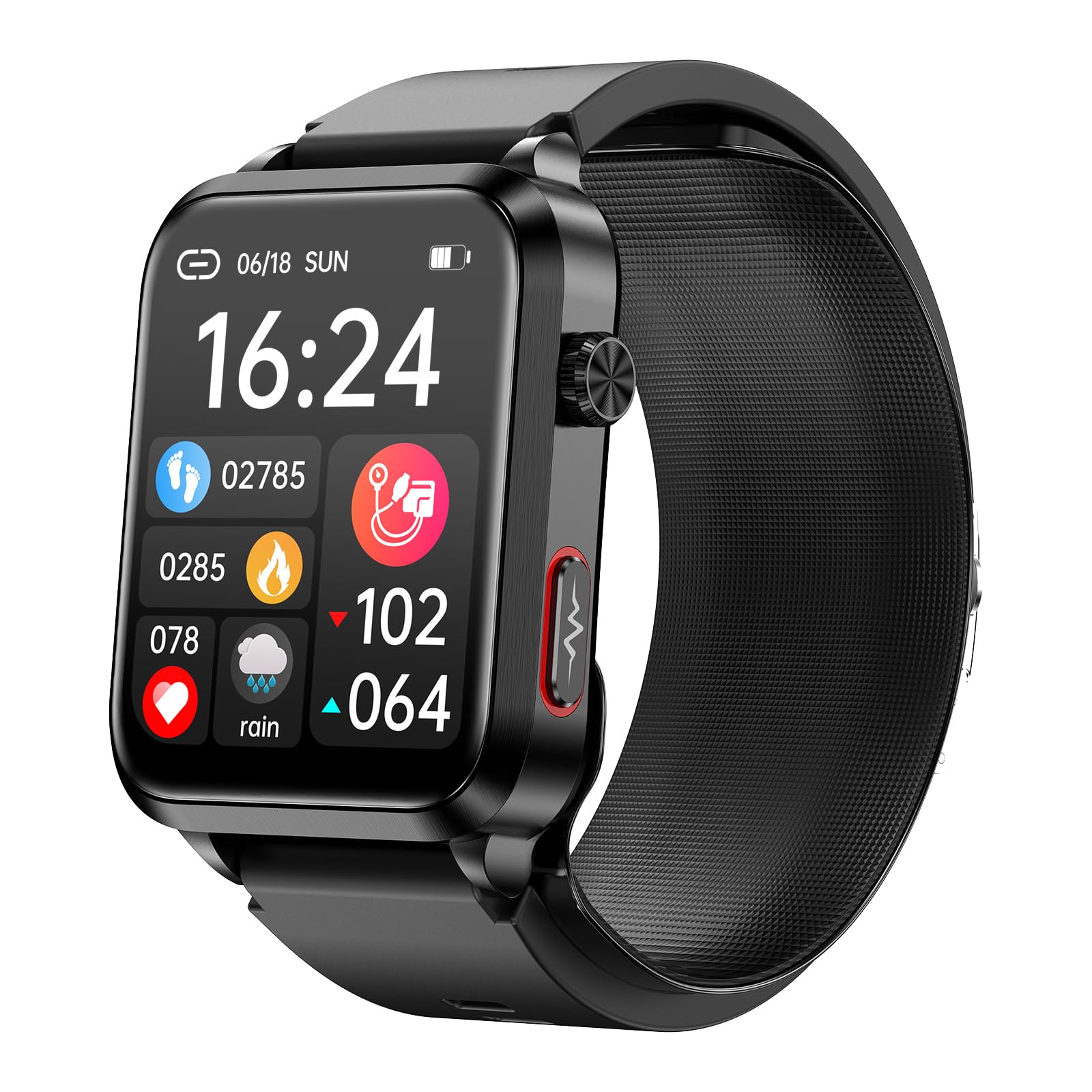 Domars Smart Watch with Health Monitoring, 1.92" Vital Signs Tracker for Blood Oxygen/Temperature/Heart Rate, 120+ Sports Modes, 30-Day Battery, IP68 Waterproof, Fitness Watch for Men Women
